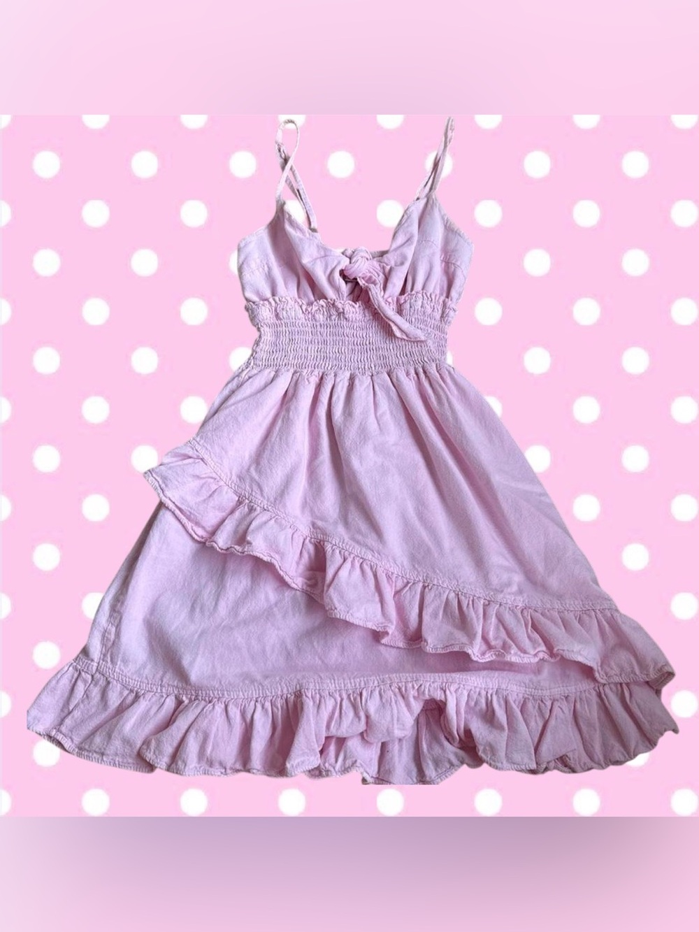 Girls' Pink Ruffled Sundress